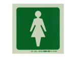 Photoluminescent 190MM Safety Sign -E27 - Female Symbol