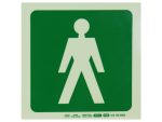 Photoluminescent 190MM Safety Sign -E26- Male Symbol
