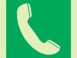 Photoluminescent 190MM Safety Sign -E20 - Telephone