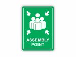 Green Assembly Point Symbolic Sign - Printed on White ACP (297 x 210mm