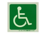 Photoluminescent 190MM Safety Sign -E25 - Paraplegic Symbol