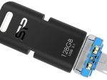 Silicon Power C50 Multifunction 128GB Mobile Flash Drive 128GB Storage Capacity Windows, Mac, and Linux Compatible, Colour Black