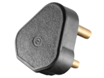 Plug Top 16A 3 Pin Rubber Black