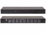 Cattex 16 Port USB/PS2 KVM Rack Mountable VGA KVM Console - Networking