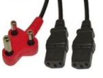 RCT Dedicated Power Cable (PC + Monitor); 3 pin plug to 2