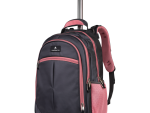 Volkano Orthopaedic Trolley Backpack 35L - Dark Grey/ Pink