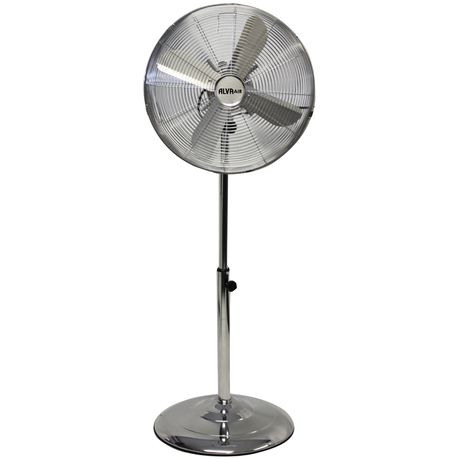 Alva Air 40cm Chrome Plated Finish Telescopic Pedestal Fan ? Adjustabl