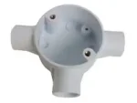 PVC conduit box lid with 2 screws