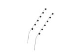 Flat Bar 5 wire Angled Black P/coated Bracket