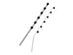 Flat Bar 6 wire Angled Black P/coated Bracket