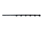 Flat Bar 6 wire Straight Black P/coated Bracket
