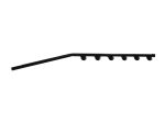 Sq Tubing 6wire Angled Black P/coated Bracket