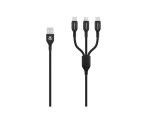 Volkano On-The-Go 3 in 1 1m Braided cable black OK