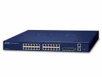Planet L2+ 24-Port 10/100/1000T 802.3at PoE + 4-Port 10G SFP+ Stackable Managed Switch - Networking