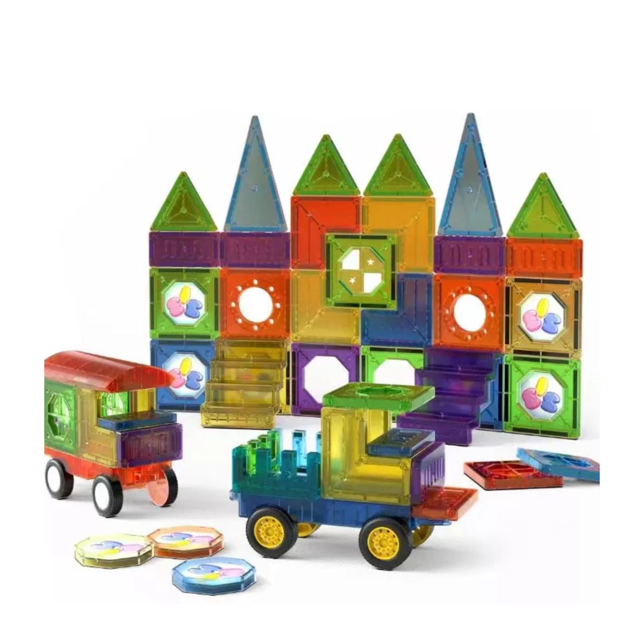 Edu-Matic 73 magnetic tiles windows stickers and snowmen