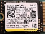 256GB Western Digital, SN740, M.2, 2230, NVMe, PCIe Gen4 x4, SSD