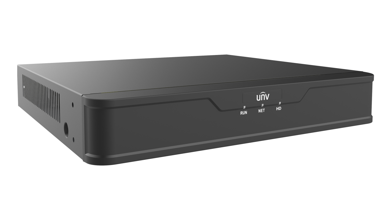 UNV - Ultra H.265 - 4 Channel NVR with 1 Hard Drive Slot and 4 PoE Ports - EASY Series