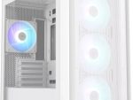 Asus A21 Plus M-ATX Computer Case, 4x 120mm ARGB Pre-Installed Fan, Up to 360mm Radiator, & 7x Fan Support, BTF Support, Headphone, Microphone & 2x USB 3.2 Gen1 Interface, White