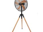 Alva Air 40cm Wooden Finish Tripod Fan 50w - 5 Aluminium Blades; Sturd