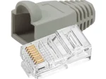 RJ45 UTP CAT6 Connector With Grey Boot