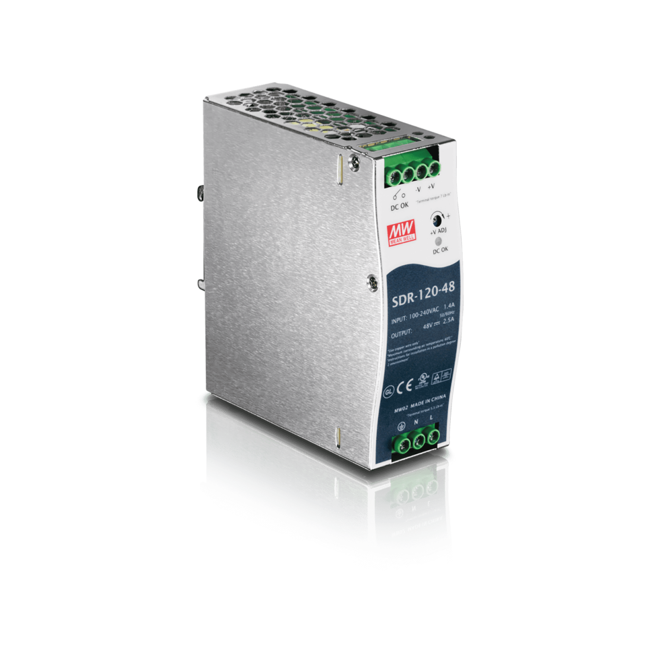 Trendnet 48V 120W Single Output Industrial DIN-Rail Power Supply