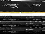KingstonHyperX FURY Memory Black - 128GB Kit*(4x32GB) - DDR4 3600MT/s XMP CL18 DIMM
