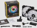 Corsair LL140 RGB 140mm Dual Light Loop RGB LED PWM Fan — 2 Fan Pack with Lighting Node Pro