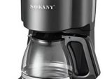 Sokany Black 600ml Coffee Maker - 6 cups, 650w, Colour : Black; Compac