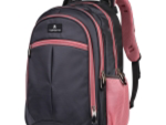 Volkano Orthopaedic Backpack 36L - Dark Grey/ Pink