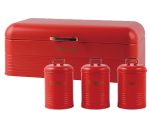 Totally 4pc Bread Bin Combo Colour Red Retail Box Out of Box
