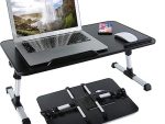 UniQue Portable Foldable Laptop Desk With USB Cooling Fan