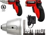 Casals Screwdriver Cordless 10 Piece Set Plastic Red