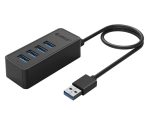 Orico 4 Port USB3.0 Hub Black|Micro USB Power Adapter Not Included - B