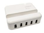 Geeko 5 Port USB Travel Charger with Apple Lightning Cradle