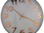 Casey Wall Clock Rose Gold Outer Rim With Rose Gold Details