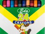 Edo Wax Crayons 8mm Pack Of 24