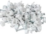 Noble Round Cable Clips 12mm White 100 Pieces per pack