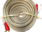 Geeko 5m Braided Dual Cinch RCA Audio Cable