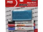 Brainware 3 x Whiteboard Markers and Cleaner Pack