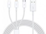 Ezra 3in1 1meter White Usb Data Cable
