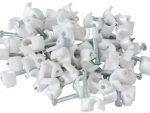 Noble Round Cable Clips 7mm White100 Pieces per pack