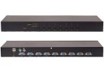 Cattex 8 Port USB/PS2 KVM Rack Mountable VGA KVM Console - Networking