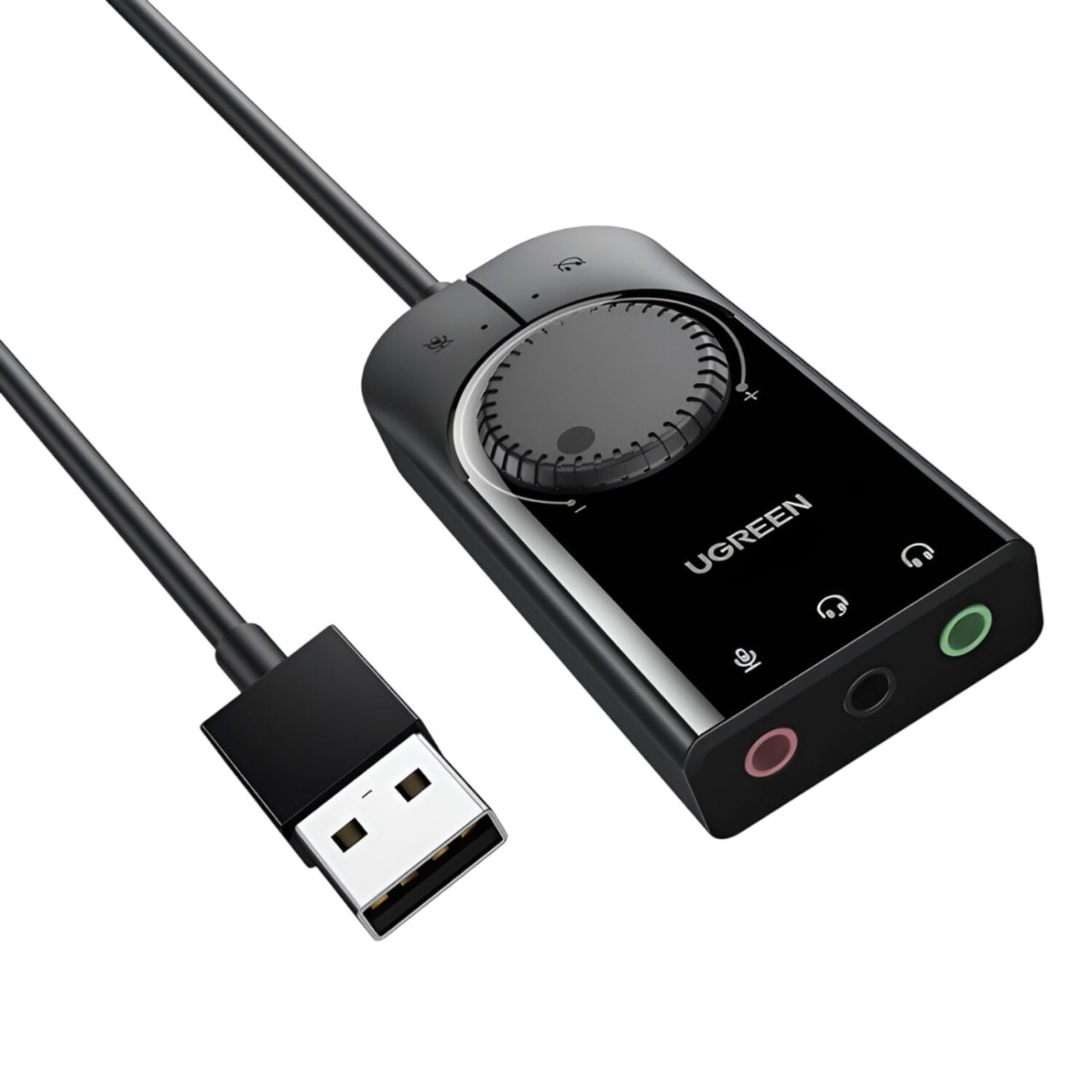 UGreen CM129-40964 USB-A to 3.5mm External Stereo Sound Adapter - Blac