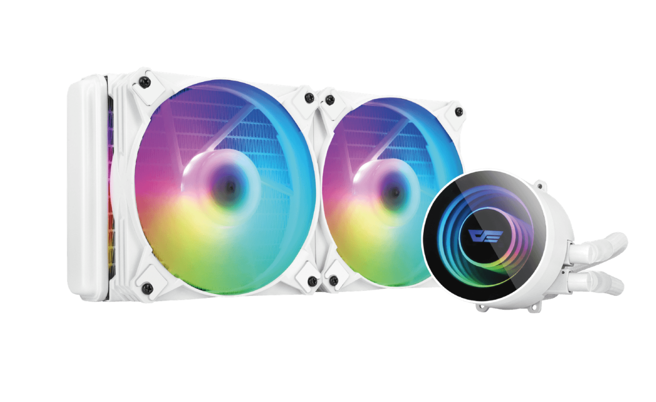 darkFlash DX240 V2.6 Liquid CPU Cooler - White