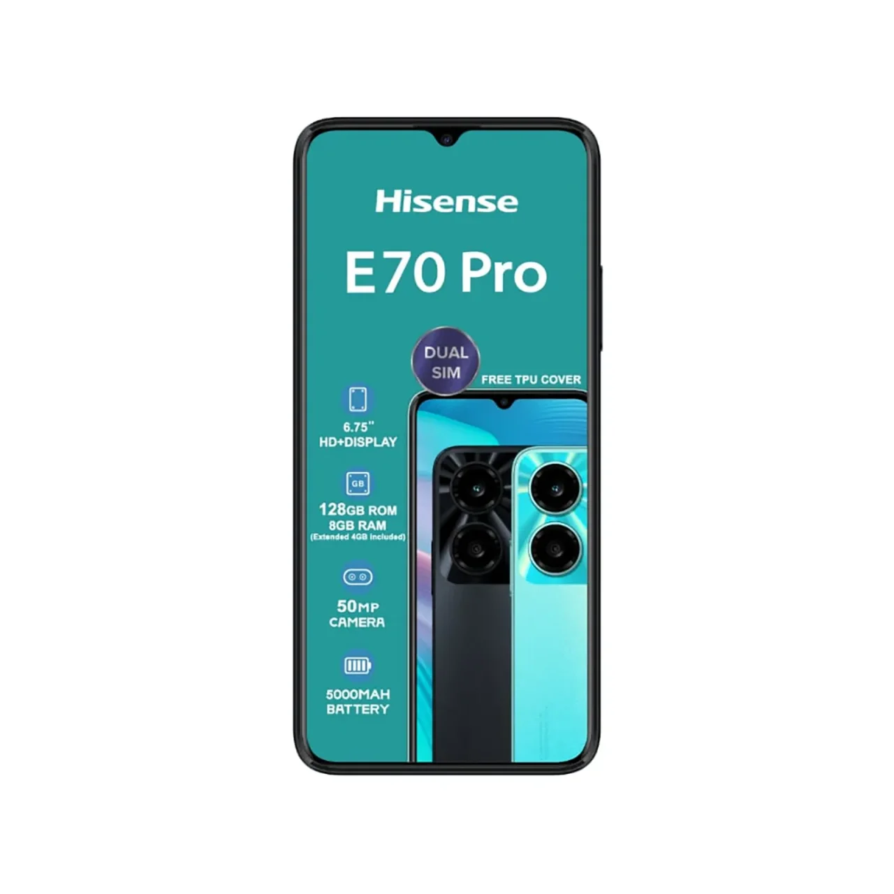 Hisense E70 Pro |  6.75" | 8GB | 128GB | 50MP Camera Blue Smart Phone
