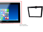 Poslab Spare Part PCAP Touch panel 15'' with front bezel 4608-ITIC1500+5205-W6615012