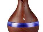Casey Ultrasonic Aroma Portable Humidifier Dark Wood Grain