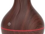 Casey Ultrasonic Aroma Portable Humidifier Dark Hollow Wood