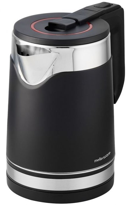 Mellerware Kettle Dual Wall 360 Degree Cordless Stainless Steel Black