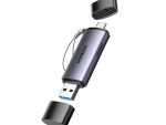 UGreen CM185-50706 2-in-1 OTG Card Reader | Type-C | USB-A - Silver